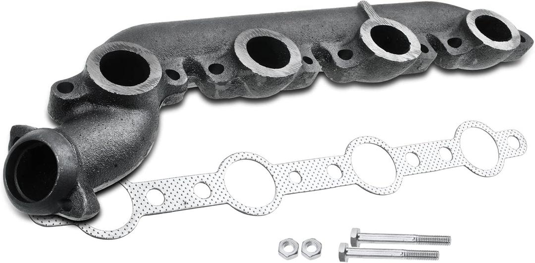 A-Premium Left Exhaust Manifold with Gasket Kit Compatible with Ford F-250 F-350 F-450 F-550 Super Duty 1999-2003 Excursion 2000-2003 V8 7.3L