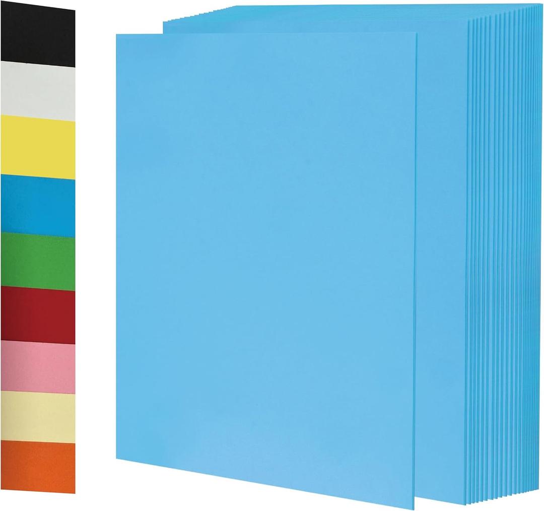 50Sheets 65 lb / 180GSM Blue Cardstock Paper  Premium Heavy-Weight Paper for Crafts, DIY Projects, Scrapbooking, Handmade Cards, Printing, and More  Vibrant Colors, Printer-Friendly