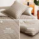 CozyLux Full Size Comforter Sets with Sheets 7 Pieces, Khaki Seersucker Bed in a Bag Textured Luxury Soft Bedding Sets with Down Alternative Comforter, Sheets, Pillowcases & Shams for All Season