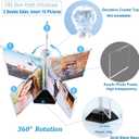 ZEEYUAN Rotating Acrylic Photo Frame DIY Multiple Picture Frame 5 Double Sides/Insert 10 Pcs of 4x6 Inch Photos,360 Rotation Windmill Picture Frame Desktop Photo Display