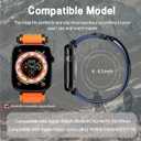 Compatible with Apple Watch iWatch Nylon Band Series 10 9 8 7 6 5 4 3 2 1 Ultra FE 49mm 46mm 45mm 44mm 42mm 41mm 40mm 38mm Men Sport Tactical Rugged Loop Breathable Strap (Green)