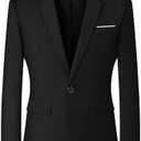 Mylldey Mens Blazers Slim Fit Business Casual Men Suit Sport Coat One Button Travel Blazer Lightweight Suit Jacket, L