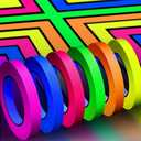 Whaline 6 Colors Neon Gaffer Cloth Tape Fluorescent Rainbow Color UV Blacklight Tapes Neon Duct Reflective Tapes for Party Supplies (0.6 Inch x 120 Ft)