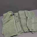 Avalon Towels Luxury 8 Piece Sage Green Towels Set, 2 Bath Towels, 2 Hand Towels and 4 Washcloths, 600 GSM 100% Ring Spun Cotton Highly Absorbent Green Bathroom Towels, Ideal for Hotel, Spa and Gym