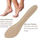 (2 Pairs) Pigskin Non-Slip High Heel Cushion Inserts Arch Support, Shock & Sweat Absorption, Adhesive Shoe Insoles for Dress Shoes Flats Boots Sandals Relief Blister Callus Pain, Fits Women 8-12 Size