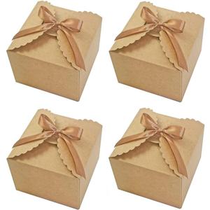 KUPOO Brown Gift Boxes 20PCS Small Premium Kraft Gift Box with Lid for Present,Cupcake Box, Bridesmaid Proposal Box, Gift Box for Birthday,Wedding, Groomsmen Proposal (4.72"X4.72"X3.54", Brown)