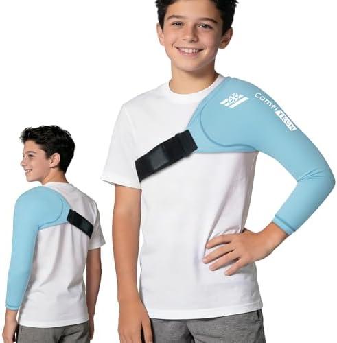 ComfiTECH Youth Shoulder Arm Ice Pack Wrap for Young Pitchers, Ice Arm Sleeve for Teen Volleyball Players, Flexible Cold Application for Throwing Recovery, Elbow Joint & Muscle Comfort, Medium