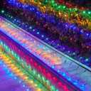 12 x 5FT 360 LED Christmas Net Lights Outdoor for bushes, Waterproof IP65 12 Modes Connectable Extendable Bush Net Christmas Lights Outdoor Mesh Light for Bushes, Tree, Yard, Garden, Multicolor