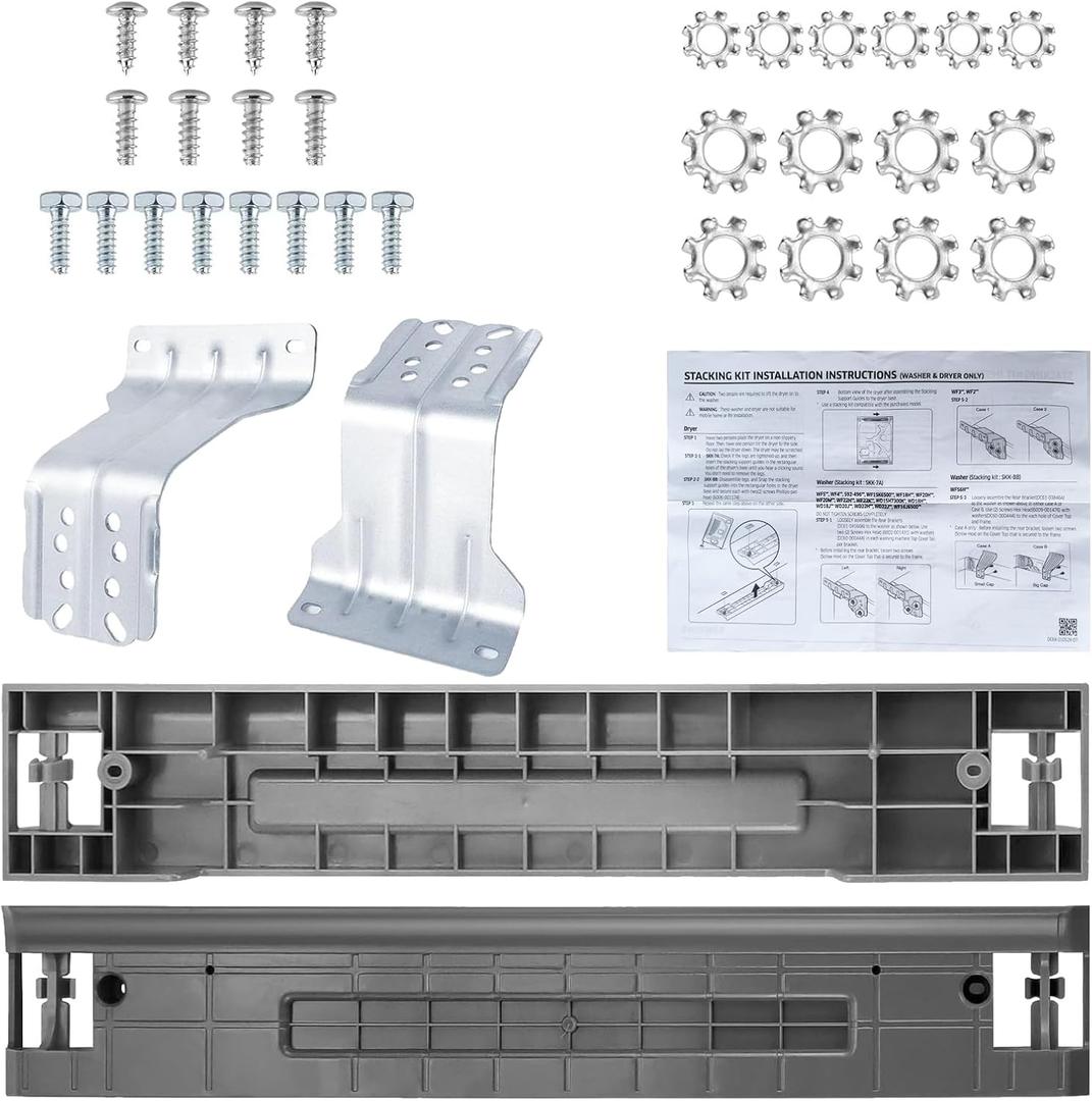 UPGRADED SKK-7A SKK8K Stacking Kit Fit for Samsung Washer & Dryer 27 Inch Front Load Laundry - Dryers Samsung Laundry Stacking Kit Replaces SKK-7A, SK-5A, SK-5AXAA, SKK-8K