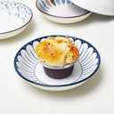10 oz Ceramic Dessert Bowls Set of 4 Japanese 6 Inch Serving Dishes Shallow Bowls for Side Dishes,Appetizer,Sushi,Salad,Snacks,Fruit,Icecream,Microwave Dishwasher Safe(Navy Blue)