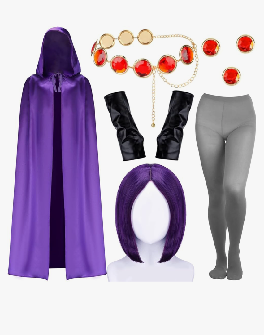 Halloween Anime Costume Include Cloak,Wig,Waist Belt,Pantyhose and Gloves for Women Cosplay