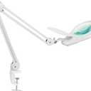Neatfi Elite XL HD Super LED Magnifying Lamp with Clamp  7 Glass Lens, 5-Diopter, 6500K Daylight | Glare-Free, Adjustable Arm | Reading, Sewing & Crafting (7 Inch Lens, White)
