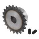 uxcell ISO/DIN 06B-1 Roller Chain Sprocket B Type 15mm Bore, 3/8" Pitch, A3-Steel Single Strand Roller Sprocket Hardened 21 Tooth