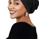Hats Scarves & More Bamboo Slouchy Beanie for Women Chemo Headwear Moisture Wicking Cancer Turban Head Wrap Snood, Size: Medium