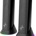 Nylavee Computer Speakers for Desktop PC, Immersive Sound with RGB Lights, USB/USB-C Powered & 3.5mm AUX-in Plug-and-Play Speakers for Monitor & Laptop