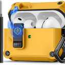 Compatible with AirPods Pro 3 Case,Magnetic Automatic Lock with Cleaning Kit,Compatible with Magsafe Cover-Yellow