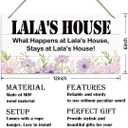 Rustic Decorative Wooden Wall Sign, 30*15cm, Wood, Perfect for Indoor/Outdoor Decor & Occasional Use, What Happens at Lala's House, Stays at Lala's House