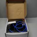 30 Ft Retractable Extension Cord Reel, 16/3 Gauge SJTW Power Cord with 3 Electrical Outlets Pigtail for Garage and Shop, 10 Amp Circuit Breaker, Metal Plate, UL Listed, Blue U30CR06