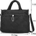 I IHAYNER Puffer Tote Bag for Women Lightweight Top Handle Handbag Large Shoulder Bag with Zipper for Travel Work