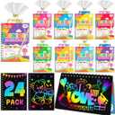 Scratch Paper Art Party Favors for Kids: 24 Pack Rainbow Scratch Notebook, Goodie Bags Stuffers Coloring Books Party Favors for Kids 3-12, Bulk Classroom Birthday Gifts for Student