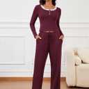 Two Piece Sets for Women Long Sleeve Wide Leg Tracksuits 2 Piece Lounge Sets Winter Casual Sweatsuits Matching Sets (Red, M)