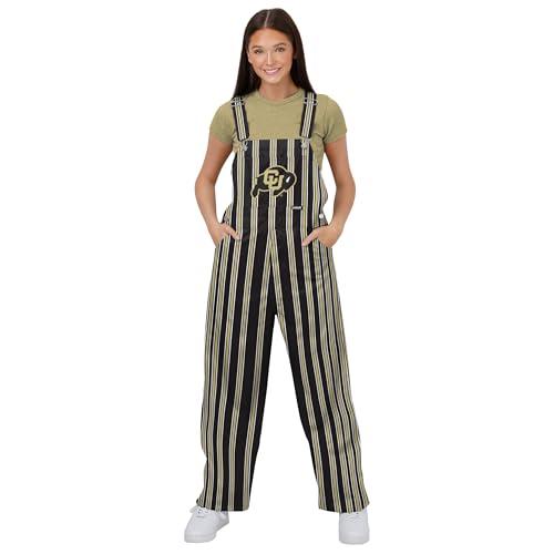 FOCO Women's Colorado Buffaloes NCAA College Logo Sideline Spirit Bib Overalls, Team Color Medium
