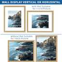 Hongkee 16x20 Frames Set of 2, Natural Oak Wood Style - Display 16 x 20 Picture without Mat or 11x14 Picture with Mat, Wall Mounting Horizontal and Vertical