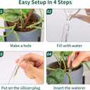 Soilagua 13 oz Up to 2 Weeks Extra Large Plant Self Watering Globes, Light Iridescent Glass Water Bulb Indoor, Plant Waterer Self-Watering Stakes, Perfect Gardening Gifts, 4 Pack