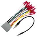 22Pin Radio Wiring Harness with Antenna Adapter for Dodge 2002-2010 Chrysler 2000-2007 Jeep 2003-2008 Aftermarket Car Stereo Wiring Harness Connector Car Stereo Radio Wiring Harness Cable Install Kit