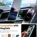 2 x PinLiSheng Anti-Yellowing Magnetic for iPhone Air Case with 1 Screen Protector [Mil-Grade Drop Protection] [Compatible with Magsafe] Shockproof Slim Transparent Protective Phone Case,Clear Green