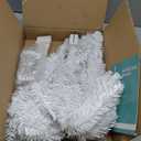 4ft Lighted Artificial White Christmas Tree with Light, Small Artificial Xmas Tree, Not Pre-lit White Pine mini Trees with Lights for Home, Office, and Xmas Party Dcor