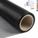 47in x 10ft Black 304 Stainless Steel Window Screen Mesh Roll | Black 304 stainless steel screen mesh roll with low visibility, rust resistance, easy DIY cutting for windows & doors