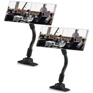 Weysat 2 Set Cubicle Mirror for Office Desk Security Cubicle Mirror to See Behind You Fit Protect Personal Privacy Stick on Plane Monitor for Open Office Environment or Anywhere