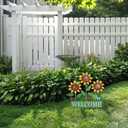 hogardeck Garden Decor for Outside, Metal Sunflower Butterfly Decorative Garden Stakes for Spring Decor, Yard Art Welcome Sign for Outdoor Lawn Porch Pathway Backyard Patio Decorations