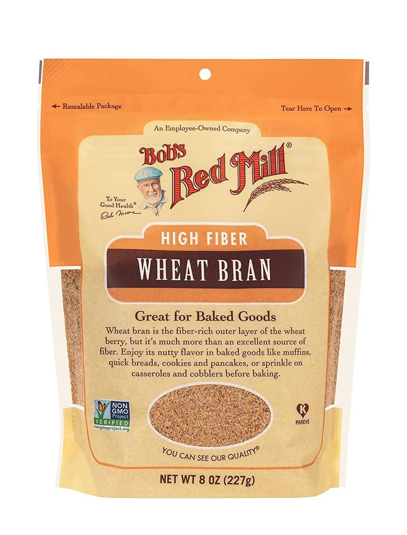 Bob's Red Mill Wheat Bran, 8oz (Pack of 1) - Non GMO, Vegan, Kosher, BB Date 10/28/2027
