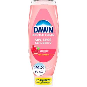 Dawn Gentle Clean EZ-Squeeze Dishwashing Liquid Dish Soap, Pomegranate and Rose Water Scent 24.3 fl oz