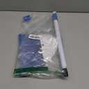 Small Broom - Indoor or Outdoor Portable Broom with Adjustable Handle, Cleaning Little Helper for Housekeeping, Office, Working Desk, and Pet Nest(White&Blue)