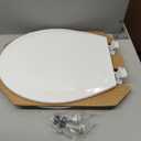Bemis 500EC Durable Wood Toilet Seat with Easy Clean Hinges, Made in USA, Round, White