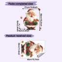 Christmas Window Clings for Glass 1 Sheet Santa Window Decals with Gingerbread Man Designs Window Stickers Cute Windows Cling for Winter Party Supplies Home School Office Glass Decorations