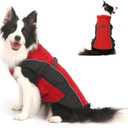 Warm Dog Winter Coat, Gimilife Dog Sweater Cold Weather Coats Waterproof Dogs Apparel Clothes Pet Jacket Padded Vest Outfit for Small Medium Large Dogs