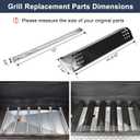 Criditpid Grill Replacement Parts for Nexgrill 720-0896B 720-0896 720-0896E 720-0882A 720-0925P 720-0925, Grease Tray, Burner Tubes, Ignitors, Heat Plates Kit for Nexgrill 6 Burner 720-0896 Grill.