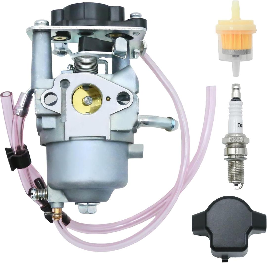 Carburetor Kit with Spark Plug Fuel Filter, Replacement for Yamaha 2000W 1600W Inverter Generator iPower SC2000i, Replaces 16100-Z800110-0001