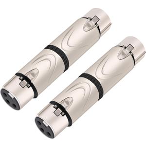 3Pin XLR Male to Male,XLR Female to Female,XLR Male to Female Adapter for DMX Audio Microphone Mic Extension Changer Coupler XLR Splitter (XLR Female to XLR Female(D1048))