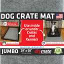 Drymate Dog Crate Mat Liner, Absorbs Urine, Waterproof, Non-Slip, Washable Puppy Pee Pad for Kennel Training - Use Under Pet Cage to Protect Floors, Thin Cut to Fit Design (USA Made) (LGrey)(29"x50")
