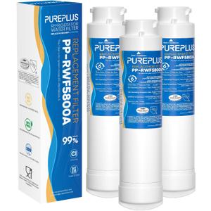 PUREPLUS Refrigerator Water Filter, Compatible with Frigidaire EPTWFU01, EWF02, Pure Source Ultra II, 3Pack