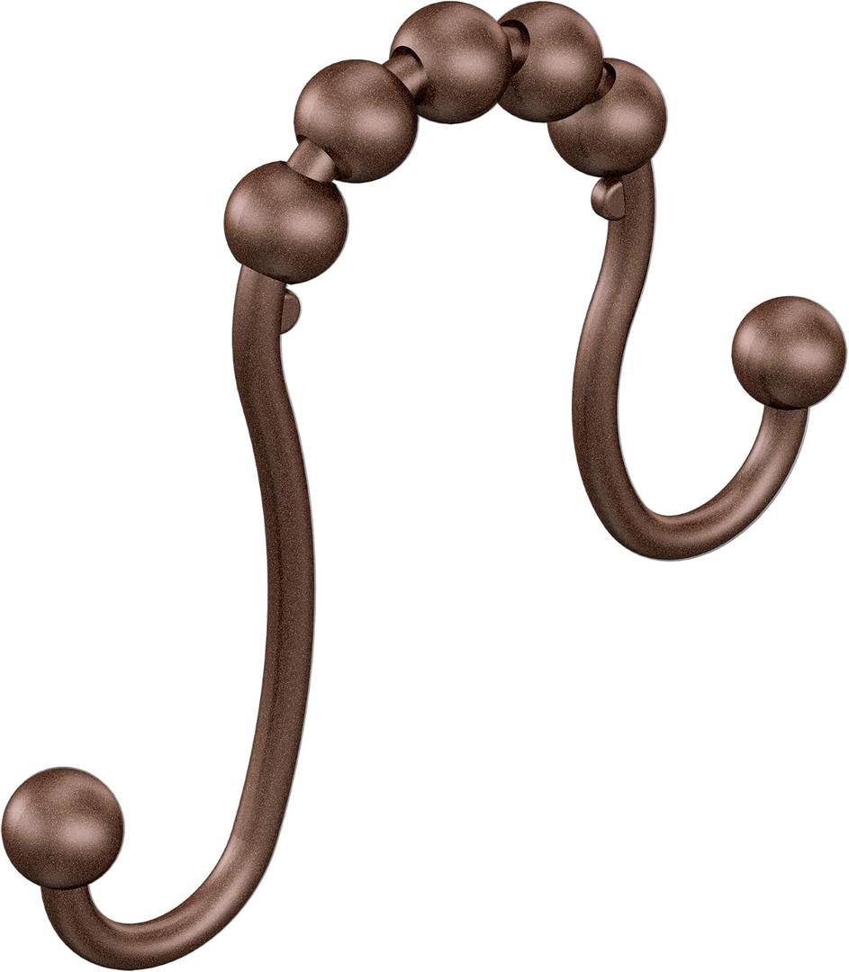 Moen SR2201OWB Shower Curtain Rings (Pack of 12), Bronze