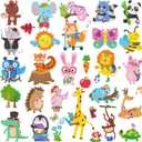 Labeol Diamond Art Kits for Kids Boys and Girls Ages 6-8-10-12 Easy to DIY Creative Diamond Art Sticker Craft by Numbers Kits for Kids and Adult Beginners (Cute Animals)