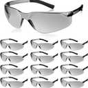 Queekay 12 Pack Safety Glasses Bulk Impact UV Scratch Glasses Protective Eyewear for Men Women Adolescents Eye Protection for Work Lab Construction Science (Gray)