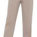 Bamans Dress Pants Women Work Business Office Straight Leg Slacks (Brown, XS)