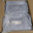 Plastic Storage Bins with Lids Stackable organization and Storage Containers for Organizing Snacks, Crafts, Tools Clear Storage Box with Latching handle(Clear, 2PCS-4.5QT 2PCS-8.5QT)